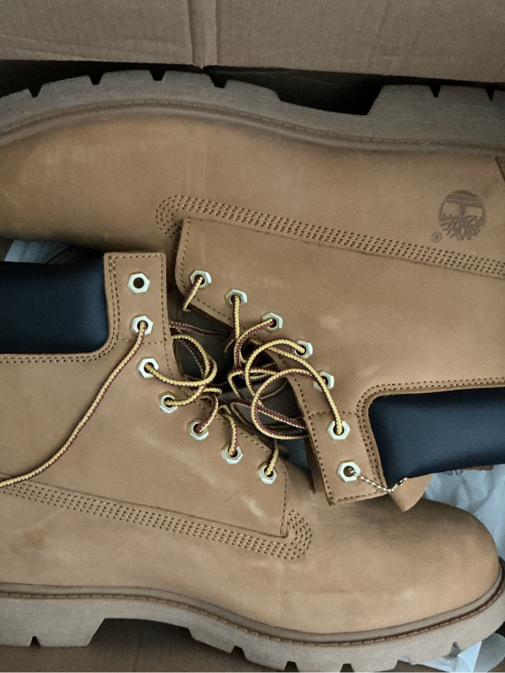 Timberland Classic Men’s Wheat Nubuck Work Boots - Wheat/Tan with Black Collar